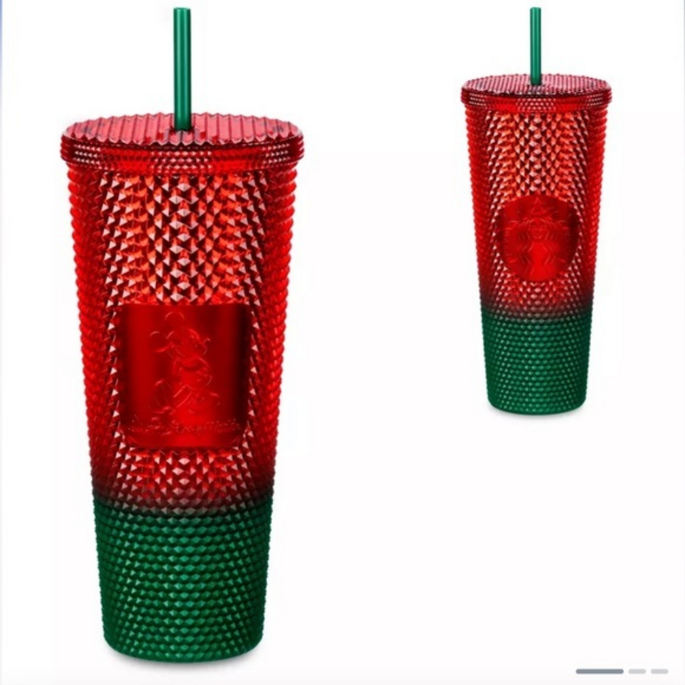NIB Starbucks Mickey Mouse Christmas Walt Disney World tumbler‎ cold cup 24 oz